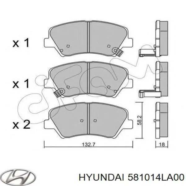 Колодки Hyundai/Kia 581014LA00 цена, от 21.02 USD