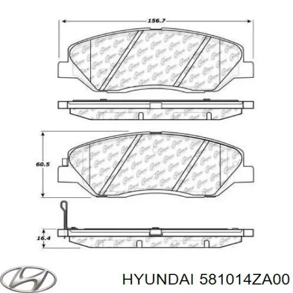 Купить 581014ZA00 Hyundai/Kia Колодки тормозные