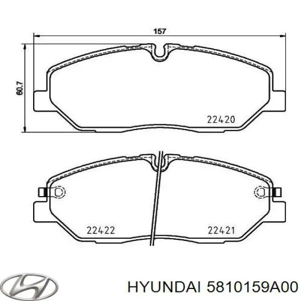 Колодки Hyundai/Kia 5810159A00 цена, от 63.80 USD