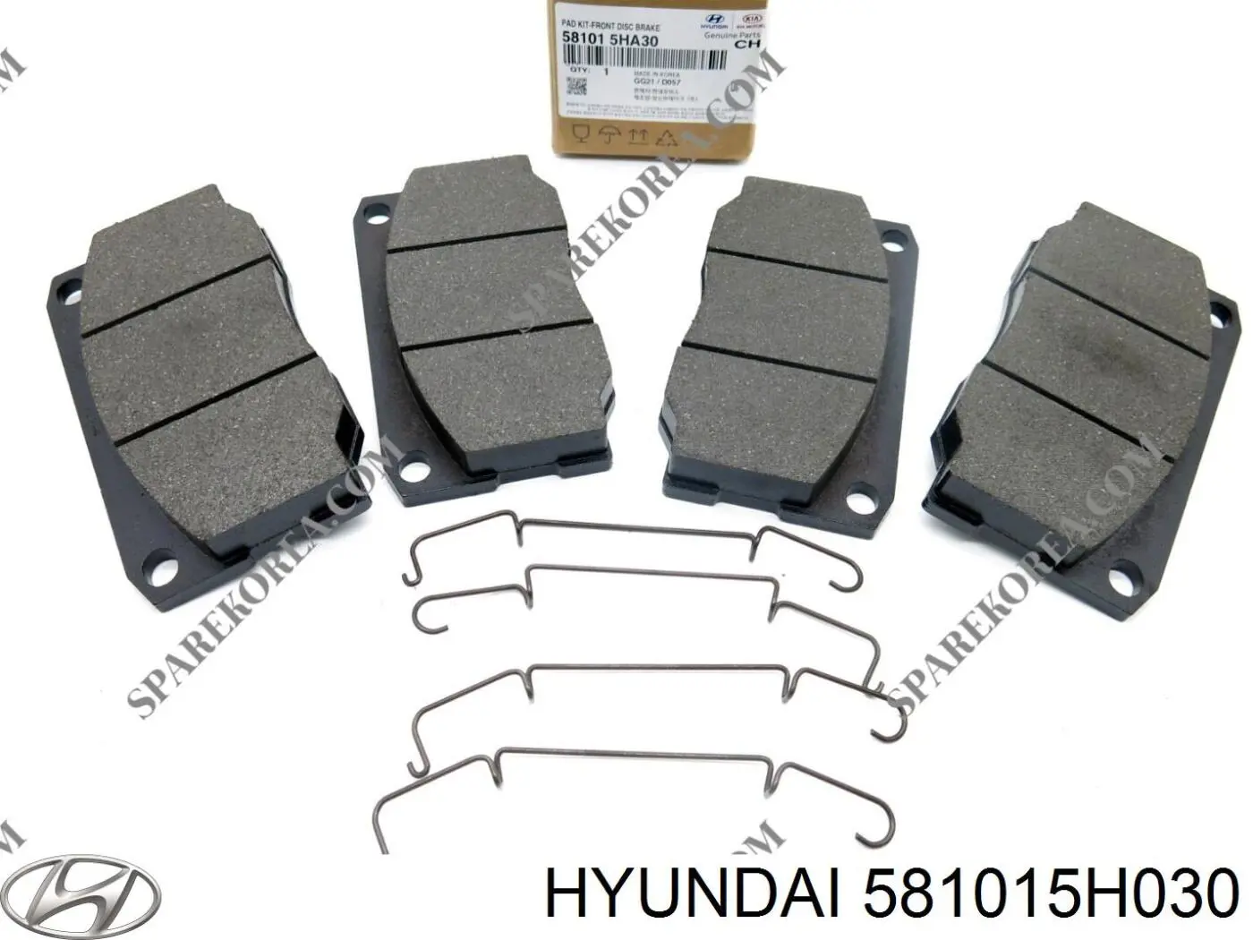 Передние тормозные колодки 581015H030 Hyundai/Kia