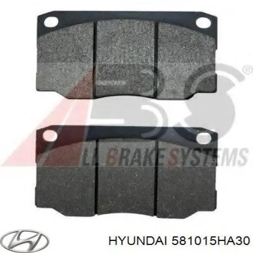 581015HA30 Hyundai/Kia sapatas do freio dianteiras de disco