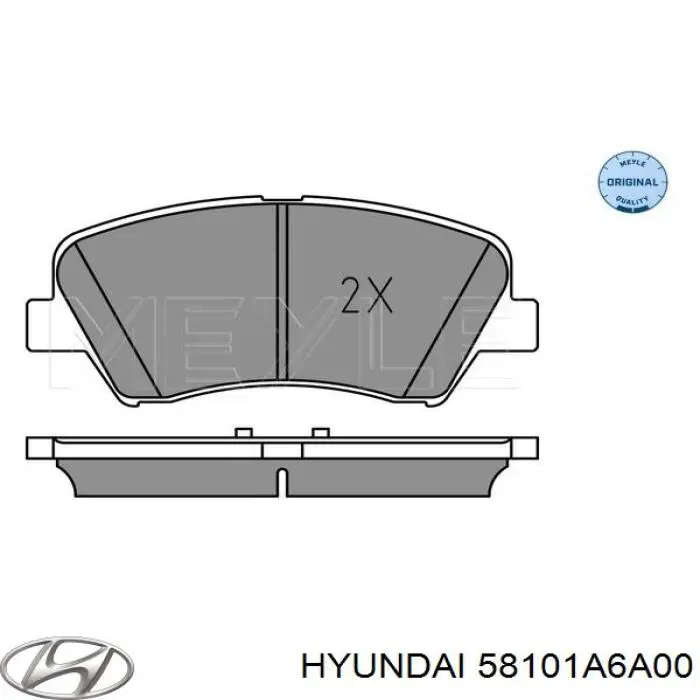 Тормозные колодки Hyundai/Kia 58101A6A00