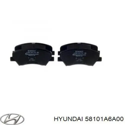 Купить 58101A6A00 Hyundai/Kia Колодки тормозные