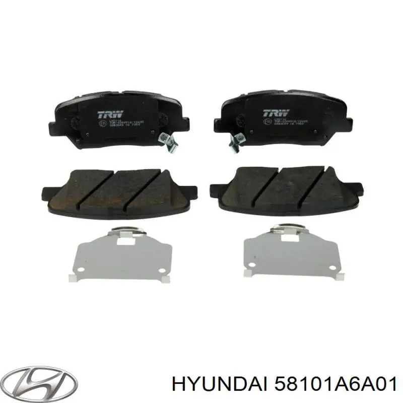 58101A6A01 Hyundai/Kia колодки тормозные передние дисковые