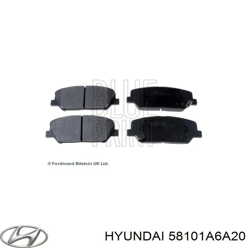 Передние тормозные колодки 58101A6A20 Hyundai/Kia