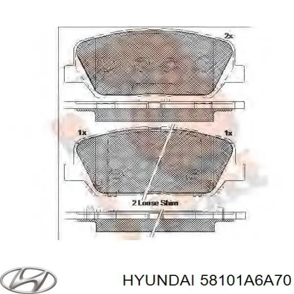 Передние тормозные колодки 58101A6A70 Hyundai/Kia