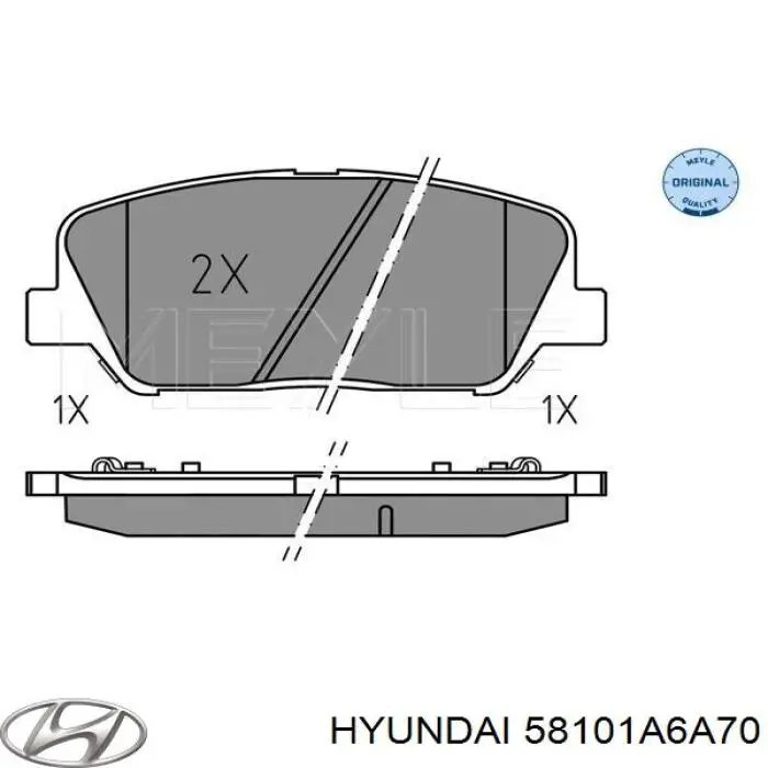 Купить 58101A6A70 Hyundai/Kia Колодки тормозные