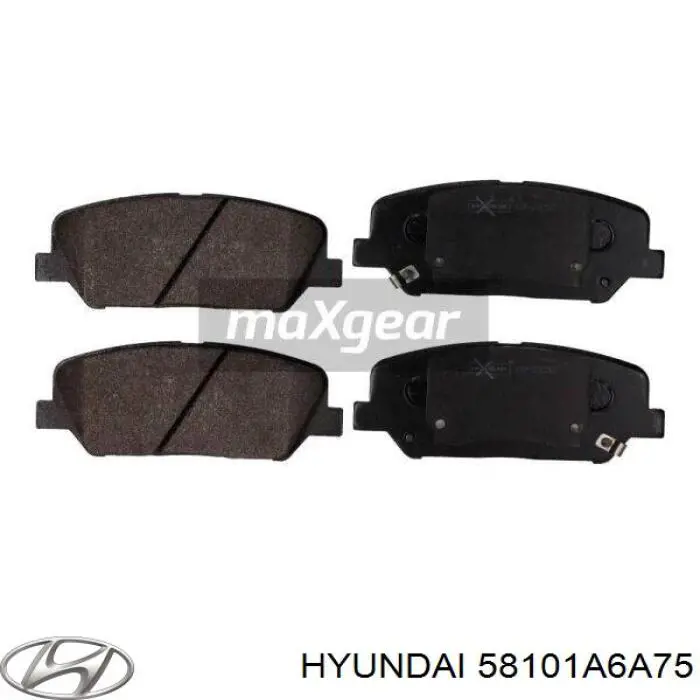 58101A6A75 Hyundai/Kia передние тормозные колодки