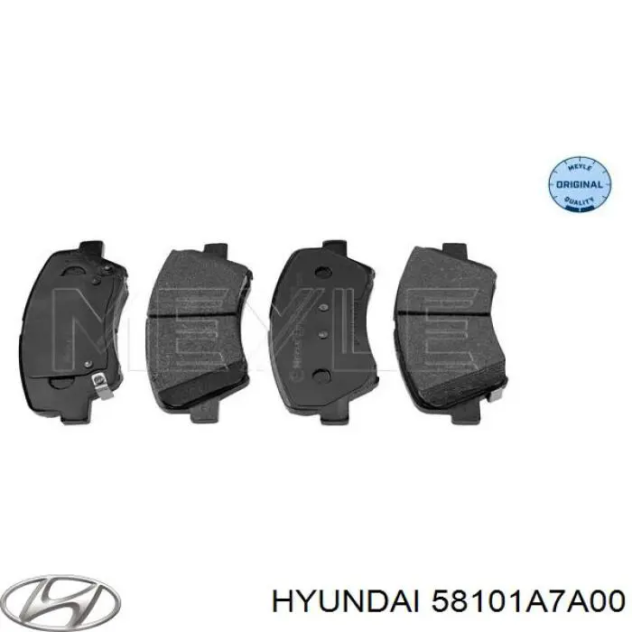 Передние тормозные колодки 58101A7A00 Hyundai/Kia