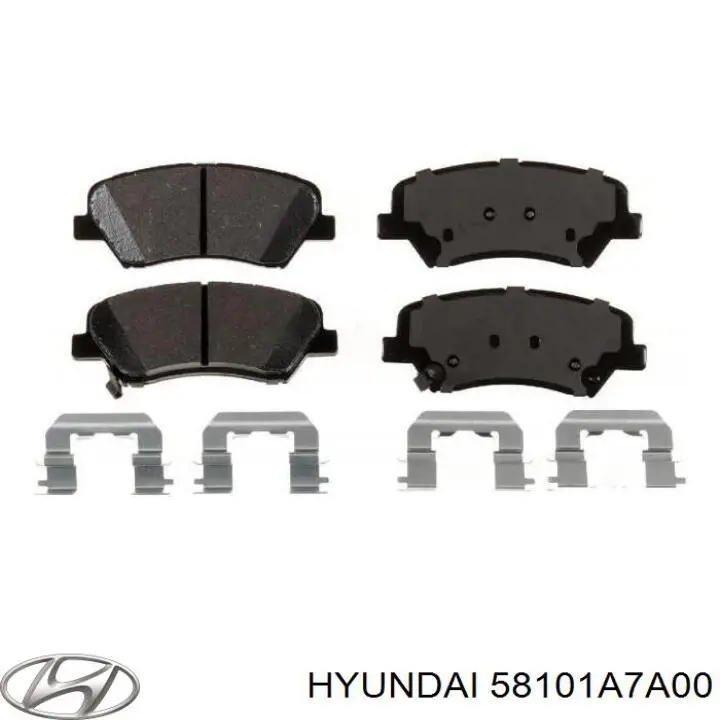 58101A7A00 HYUNDAI Pastillas de freno delanteras original y equivalente