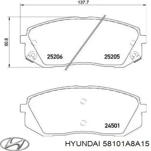  58101A8A15 Hyundai/Kia