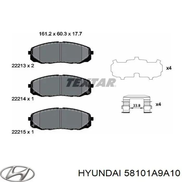 58101A9A10 Hyundai/Kia Колодки передние