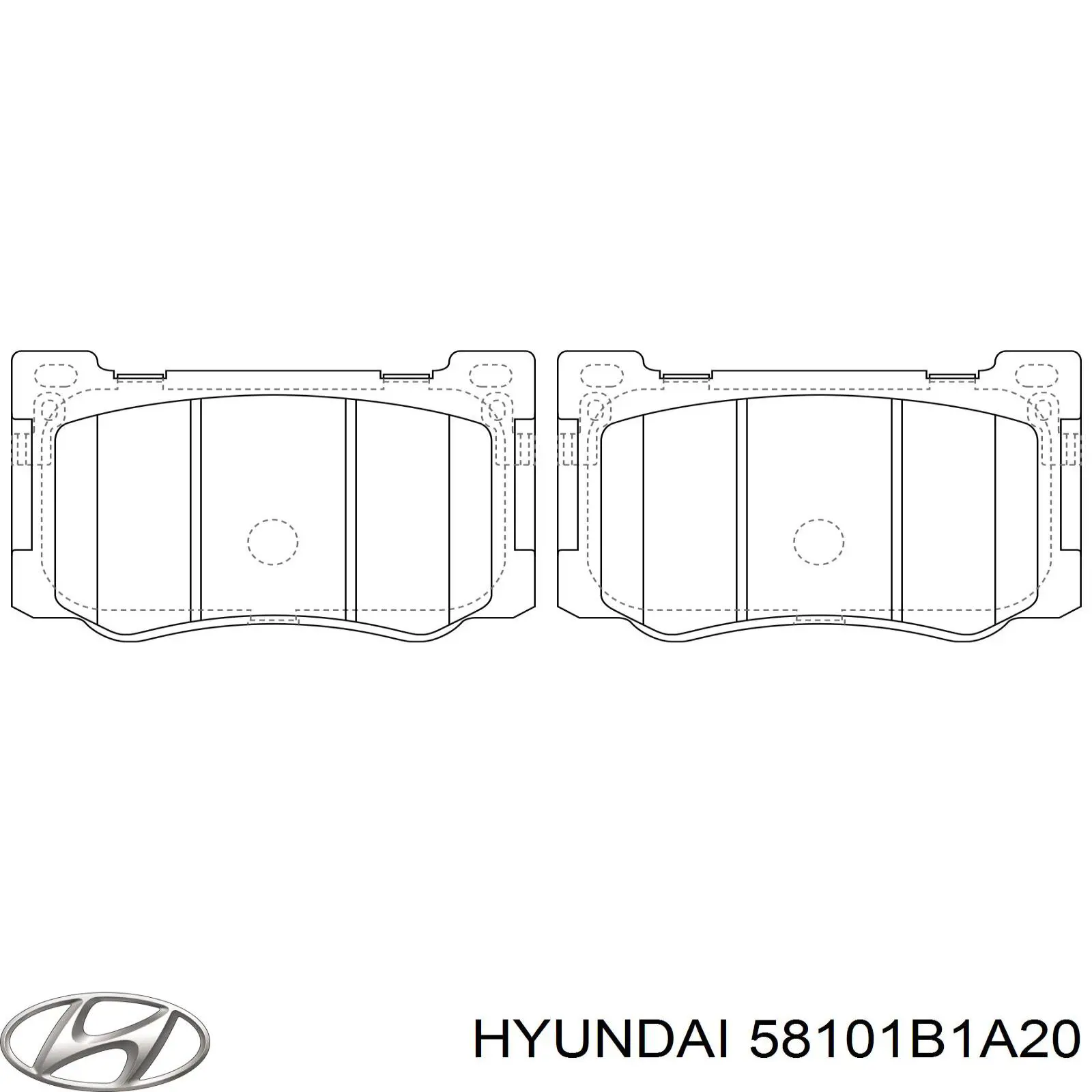 Колодки Hyundai/Kia 58101B1A20 цена, от 24.59 USD