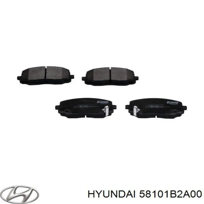 Передние тормозные колодки 58101B2A00 Hyundai/Kia