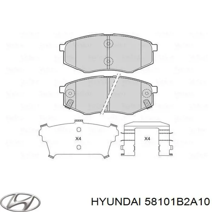 Купить 58101B2A10 Hyundai/Kia Колодки тормозные