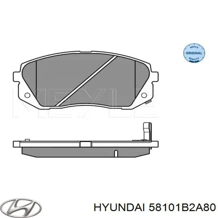 Купить 58101B2A80 Hyundai/Kia Колодки тормозные