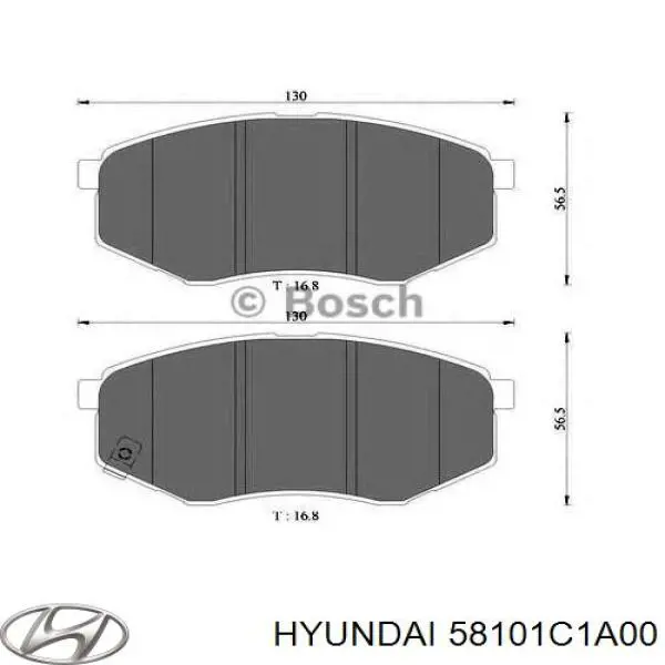 Купить 58101C1A00 Hyundai/Kia Колодки тормозные