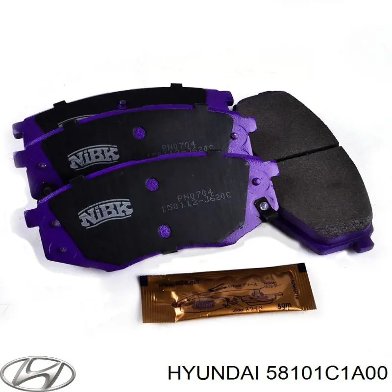 Передние тормозные колодки 58101C1A00 Hyundai/Kia