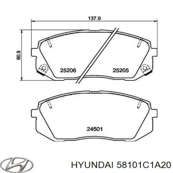 Колодки Hyundai/Kia 58101C1A20 цена, от 39.78 USD