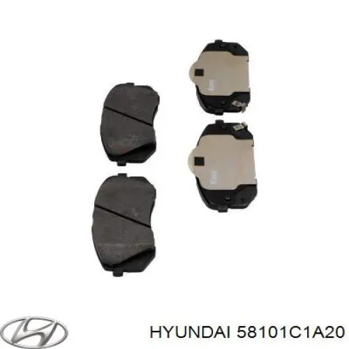 Купить 58101C1A20 Hyundai/Kia Колодки тормозные