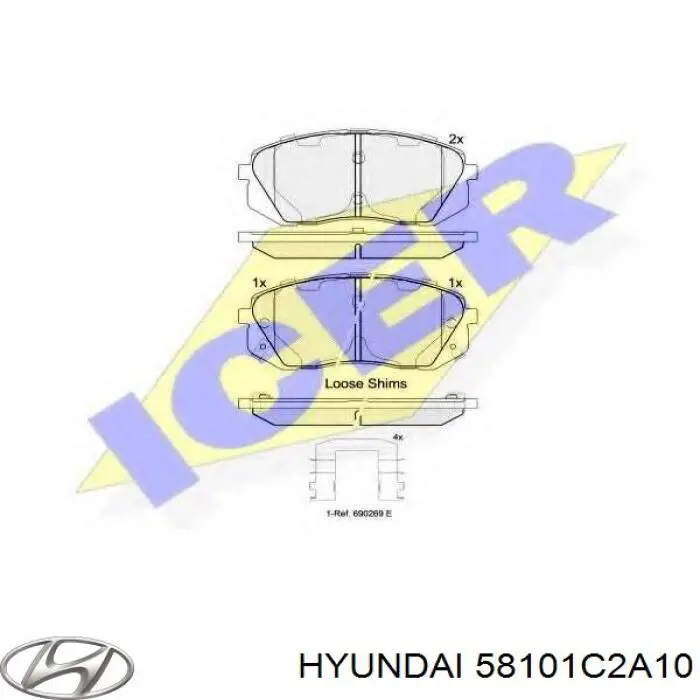 Колодки Hyundai/Kia 58101C2A10 цена, от 29.53 USD