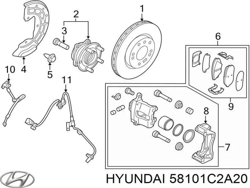  58101C2A20 Hyundai/Kia