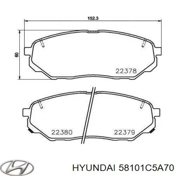 Передние тормозные колодки 58101C5A70 Hyundai/Kia