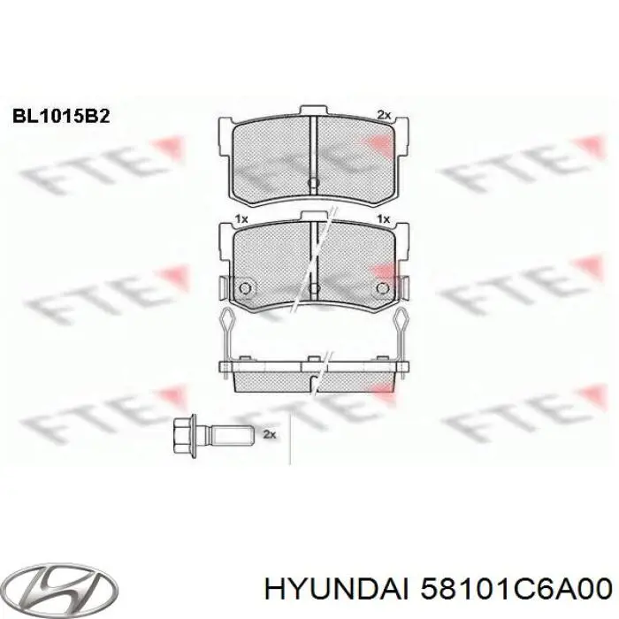 Тормозные колодки Hyundai/Kia 58101C6A00