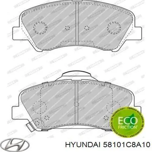 Compre 58101C8A10 Hyundai/Kia Sapatas do freio dianteiras de disco