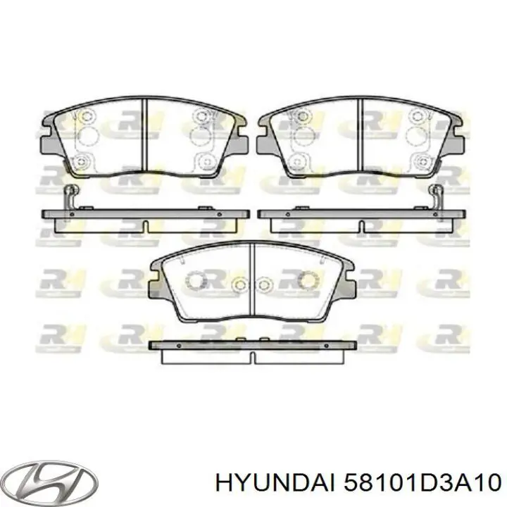Купить 58101D3A10 Hyundai/Kia Колодки тормозные