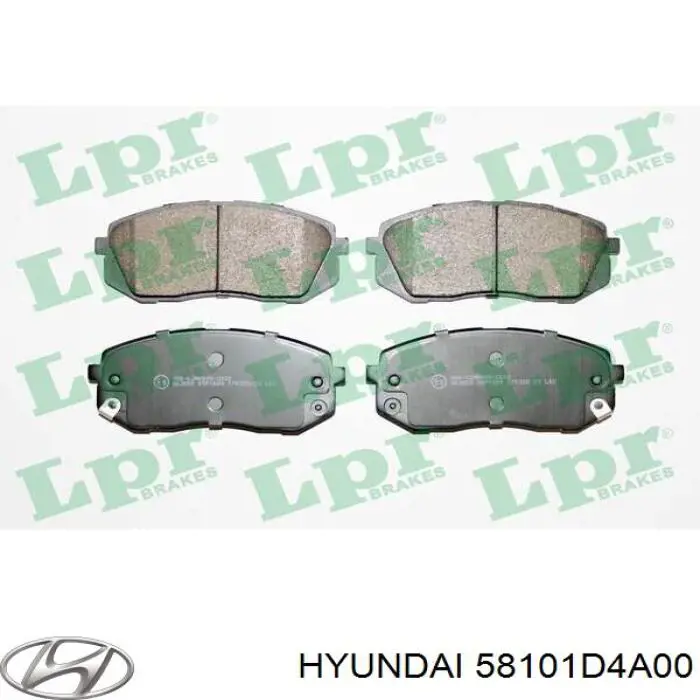 Передние тормозные колодки 58101D4A00 Hyundai/Kia