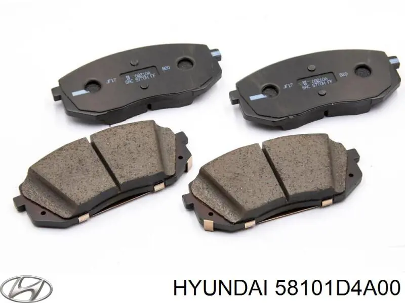 58101D4A00 Hyundai/Kia колодки тормозные передние дисковые