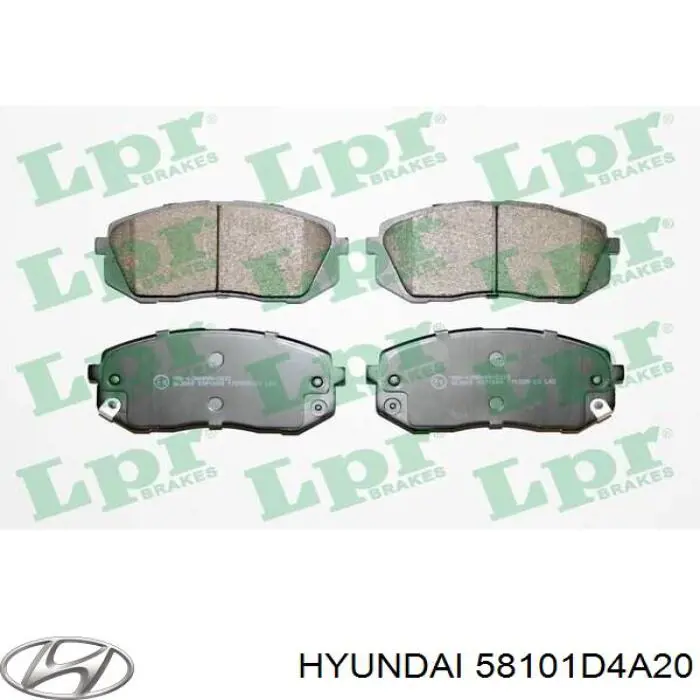Купить 58101D4A20 Hyundai/Kia Колодки тормозные