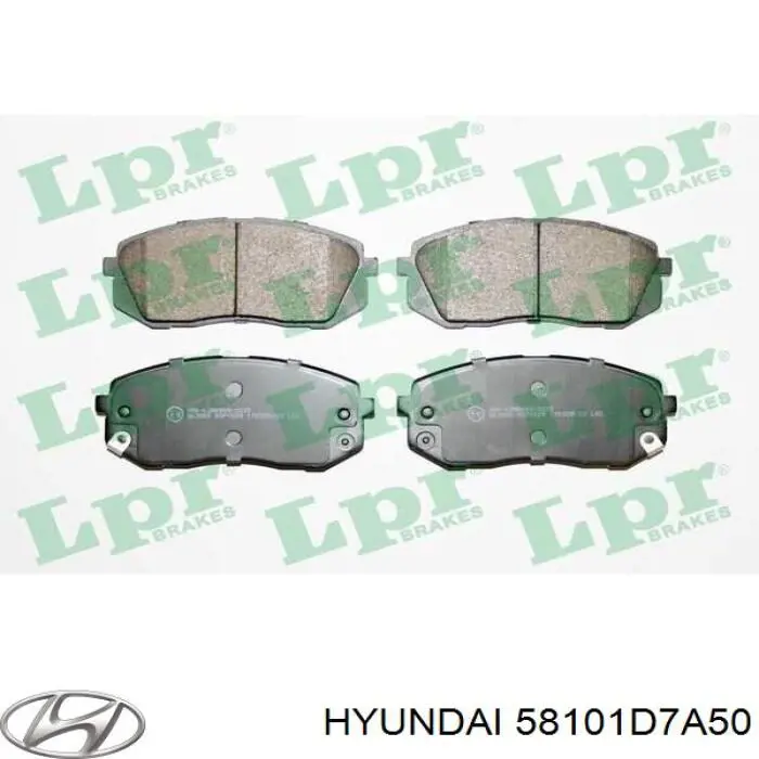Передние тормозные колодки 58101D7A50 Hyundai/Kia