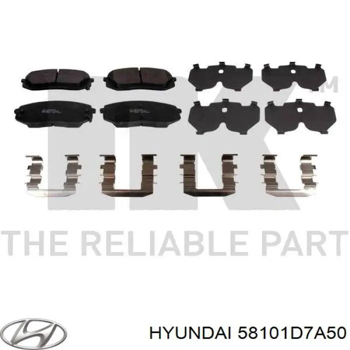 58101D7A50 Hyundai/Kia Колодки передние