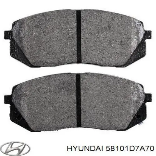 Передние тормозные колодки 58101D7A70 Hyundai/Kia