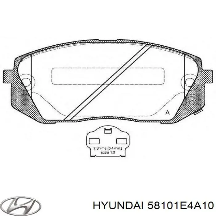 Купить 58101E4A10 Hyundai/Kia Колодки тормозные