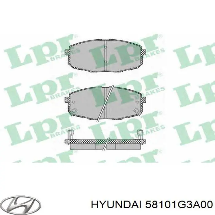 58101G3A00 Hyundai/Kia передние тормозные колодки