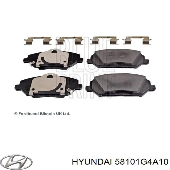 Передние тормозные колодки 58101G4A10 Hyundai/Kia