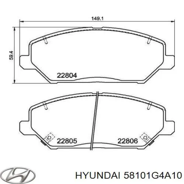Колодки Hyundai/Kia 58101G4A10 цена, от 133.59 USD