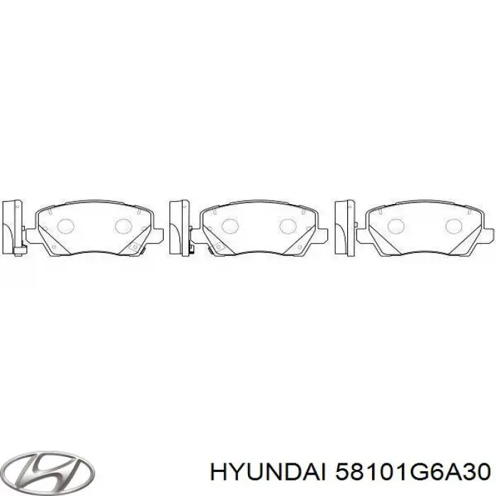 Купить 58101G6A30 Hyundai/Kia Колодки тормозные