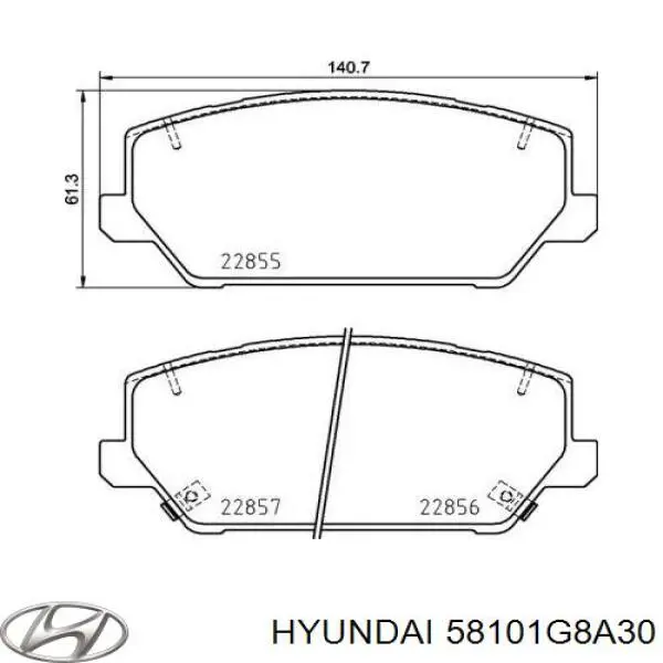 Передние тормозные колодки 58101G8A30 Hyundai/Kia