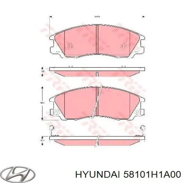 Передние тормозные колодки 58101H1A00 Hyundai/Kia