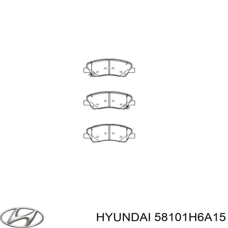 Передние тормозные колодки 58101H6A15 Hyundai/Kia