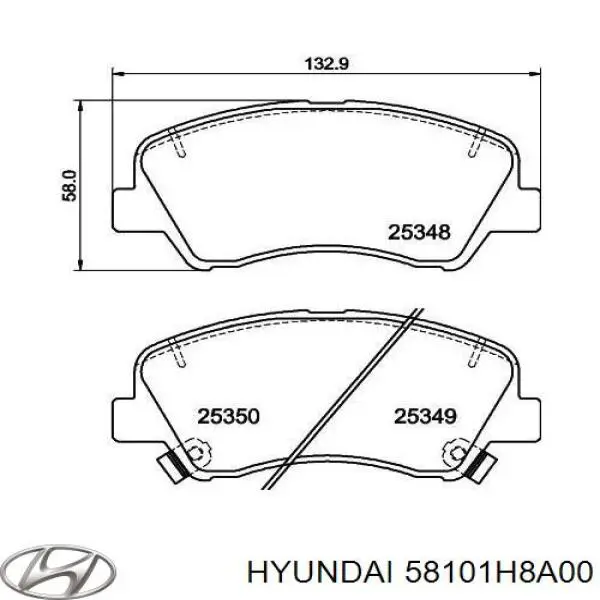 Купить 58101H8A00 Hyundai/Kia Колодки тормозные