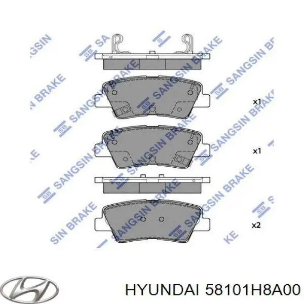 Колодки Hyundai/Kia 58101H8A00 цена, от 20.27 USD