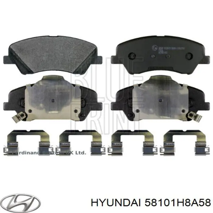 58101H8A58 Hyundai/Kia колодки тормозные передние дисковые