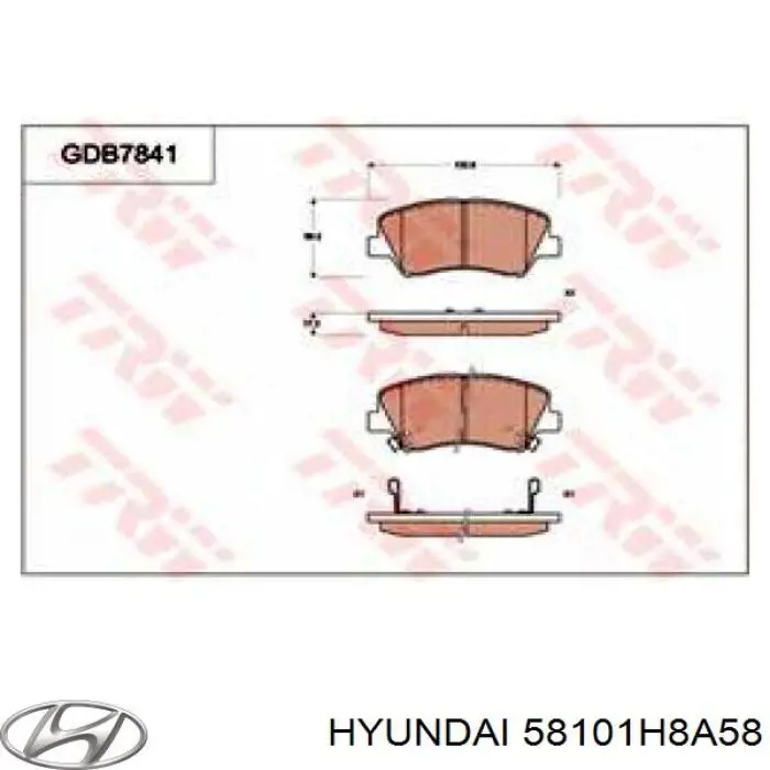 58101H8A58 Hyundai/Kia Колодки передние
