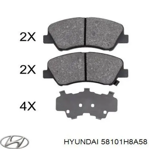 Колодки Hyundai/Kia 58101H8A58 цена, от 23.05 USD