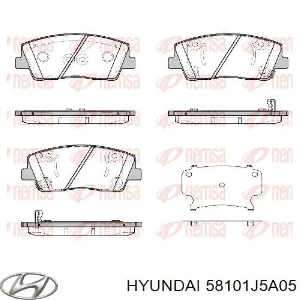 Передние тормозные колодки 58101J5A05 Hyundai/Kia